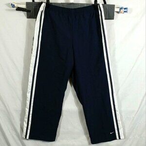 Nike Women's Blue & White Striped Loose Jogger Athletic Pants Size M